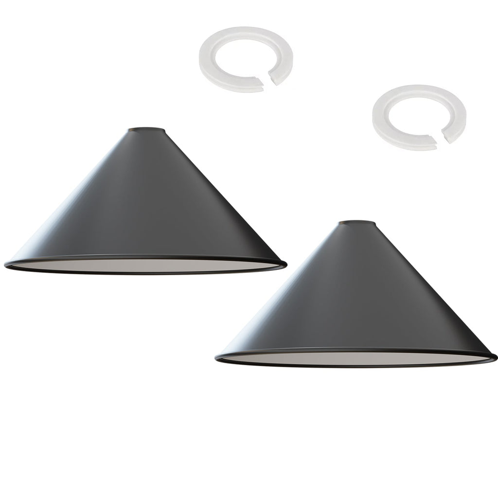 Vintage Industrial Metal Cone Lampshade for Easy Fit Ceiling Pendant Lighting