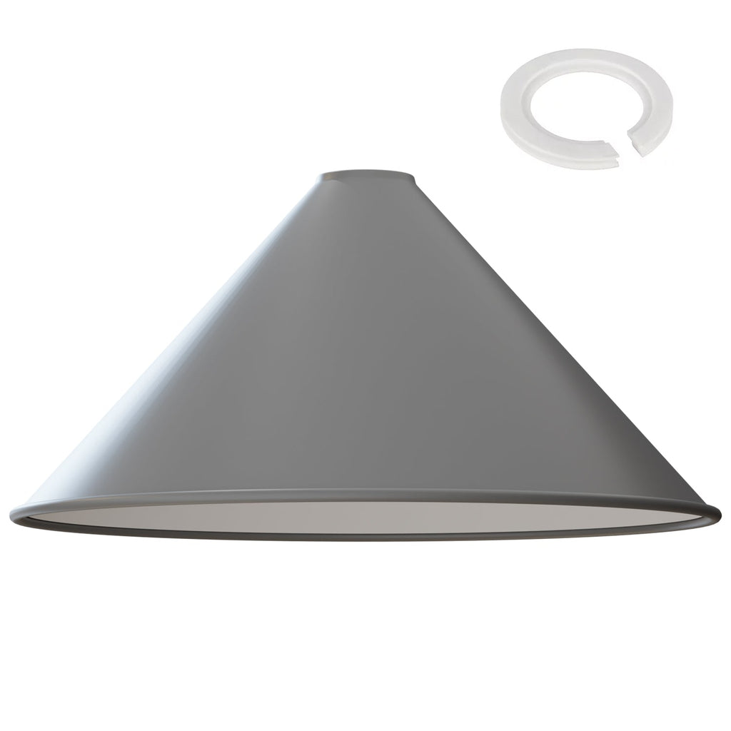 Vintage Industrial Metal Cone Lampshade for Easy Fit Ceiling Pendant Lighting