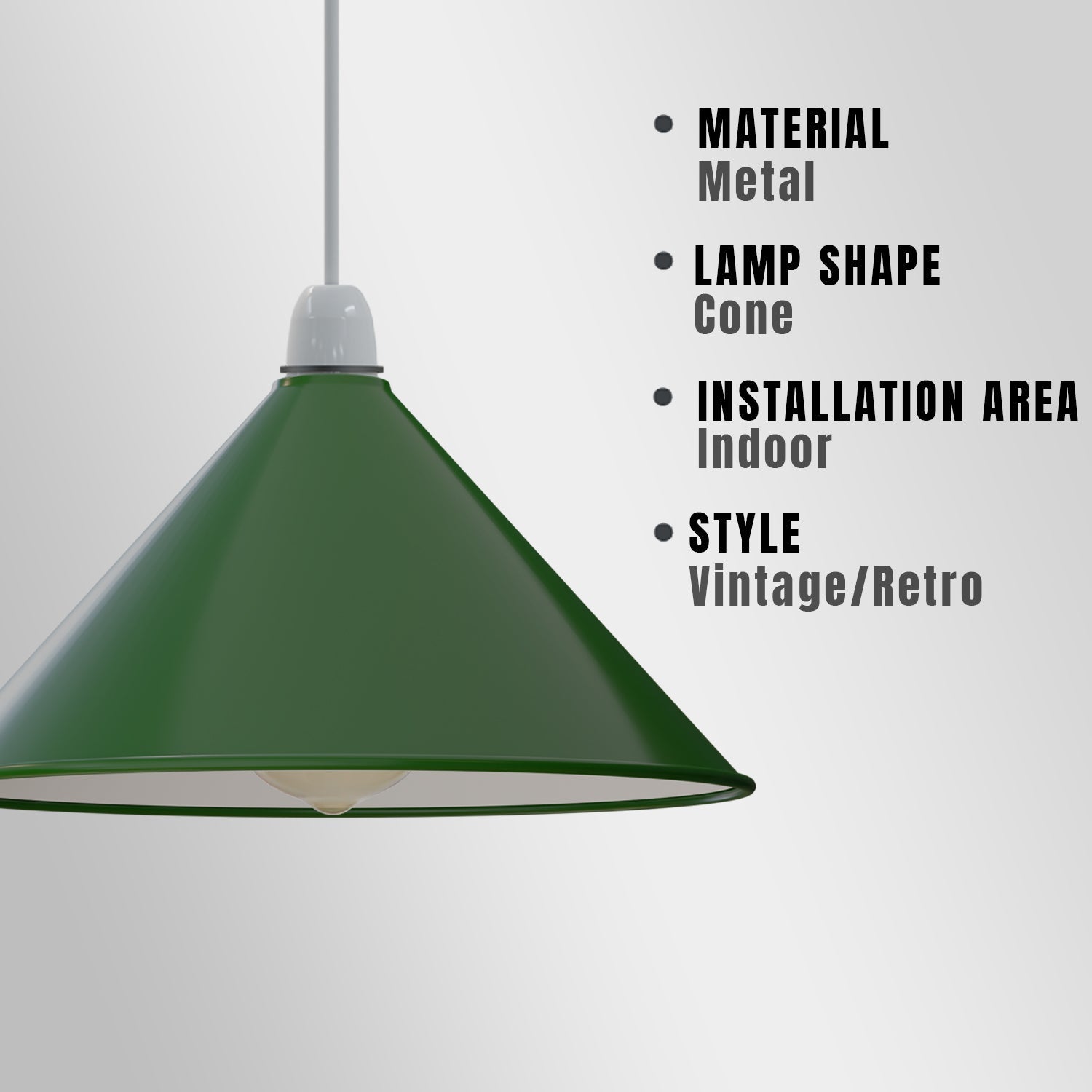 Chic Vintage Industrial Metal Cone Lampshade for Modern Home Lighting Decor