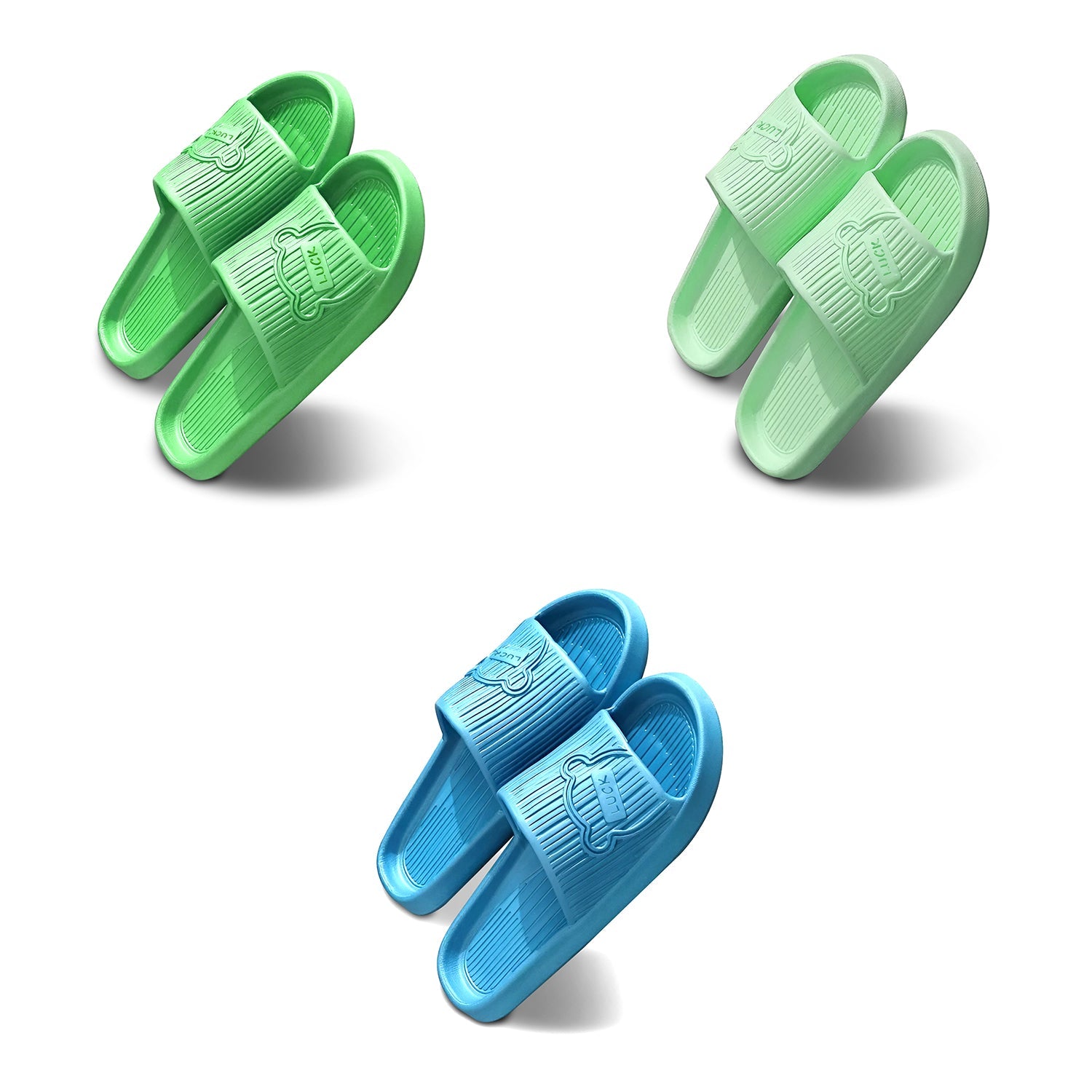 Comfy Non-Slip EVA Shower & Home Sandals for Men and Women, 3-Pack