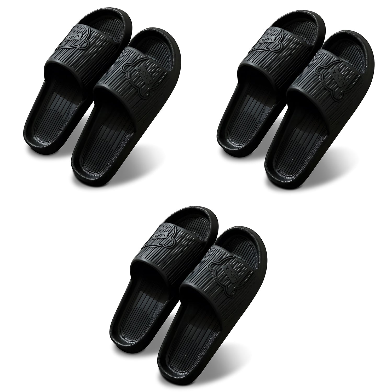 Comfy Non-Slip EVA Shower & Home Sandals for Men and Women, 3-Pack