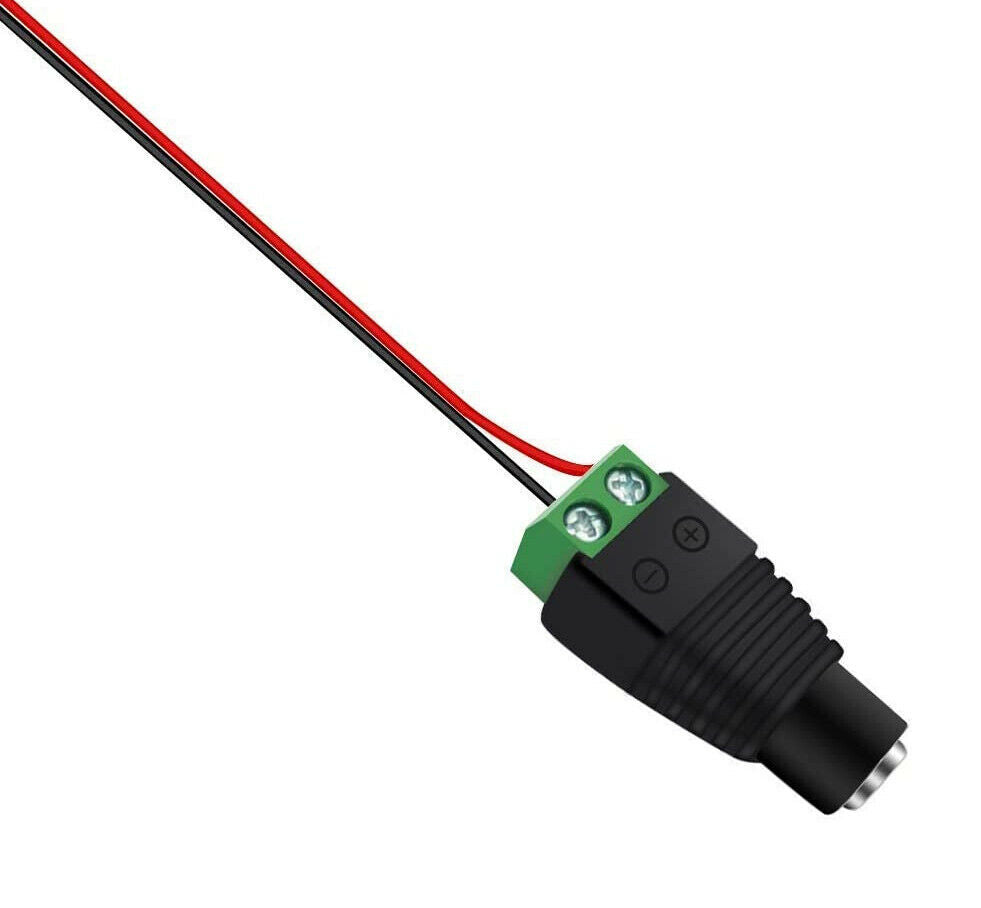 Reliable 12V Female DC Power Jack Connector Adapter for LED Strips CCTV