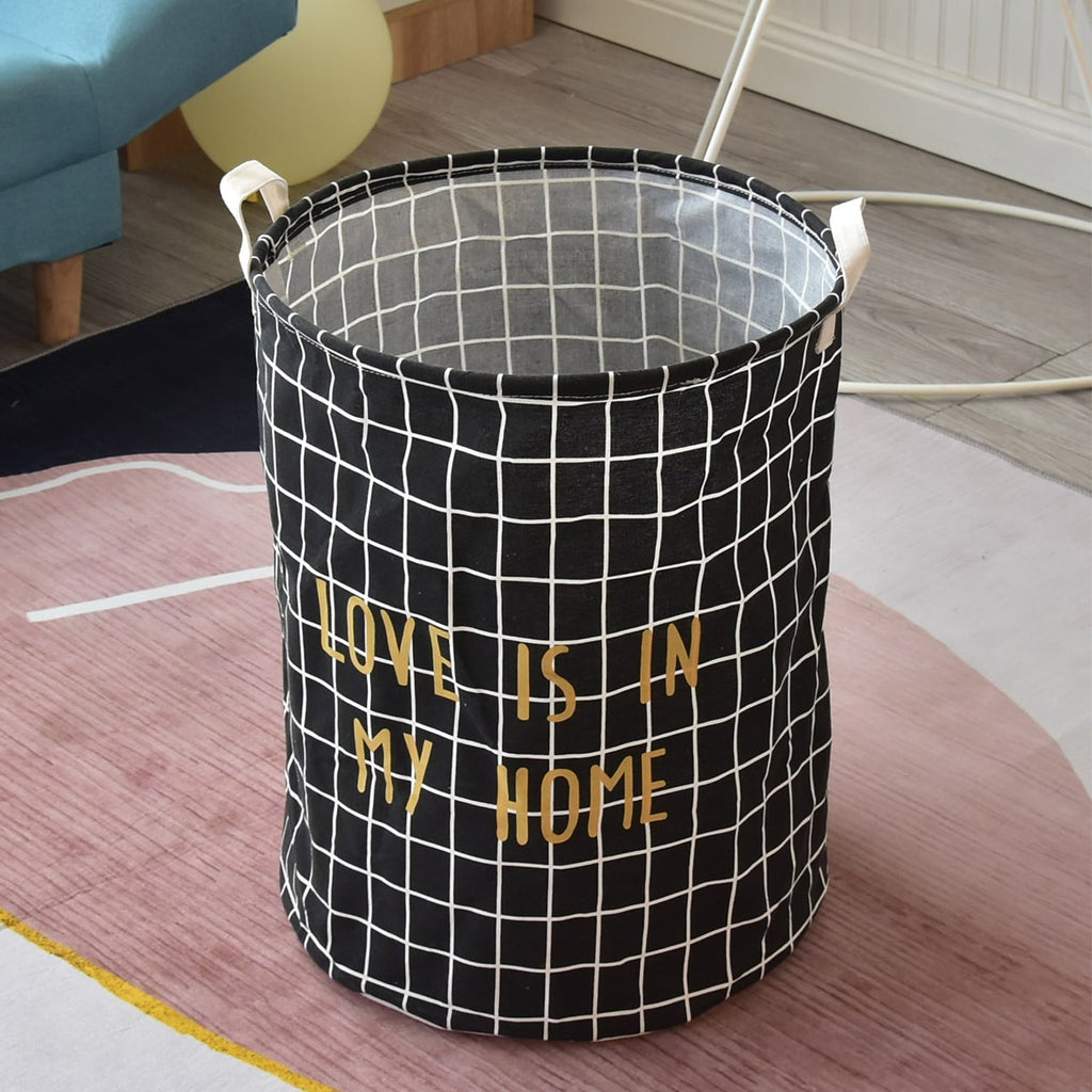2-Pack Large Foldable Cotton Laundry Bag Basket Organizer for Dirty Clothes