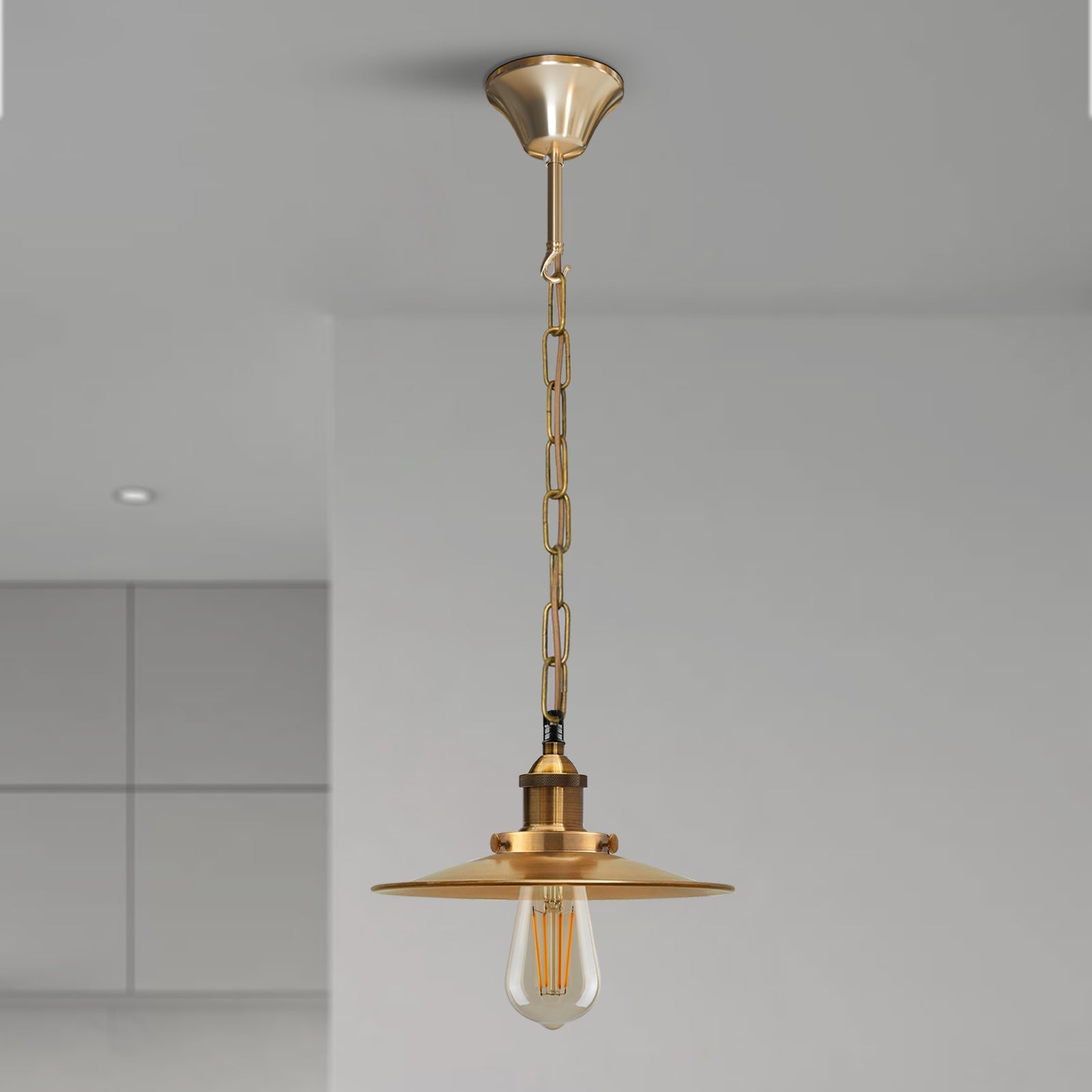 100mm Metal Ceiling Rose Hook for Pendant Lights & Chandeliers - Easy Mount