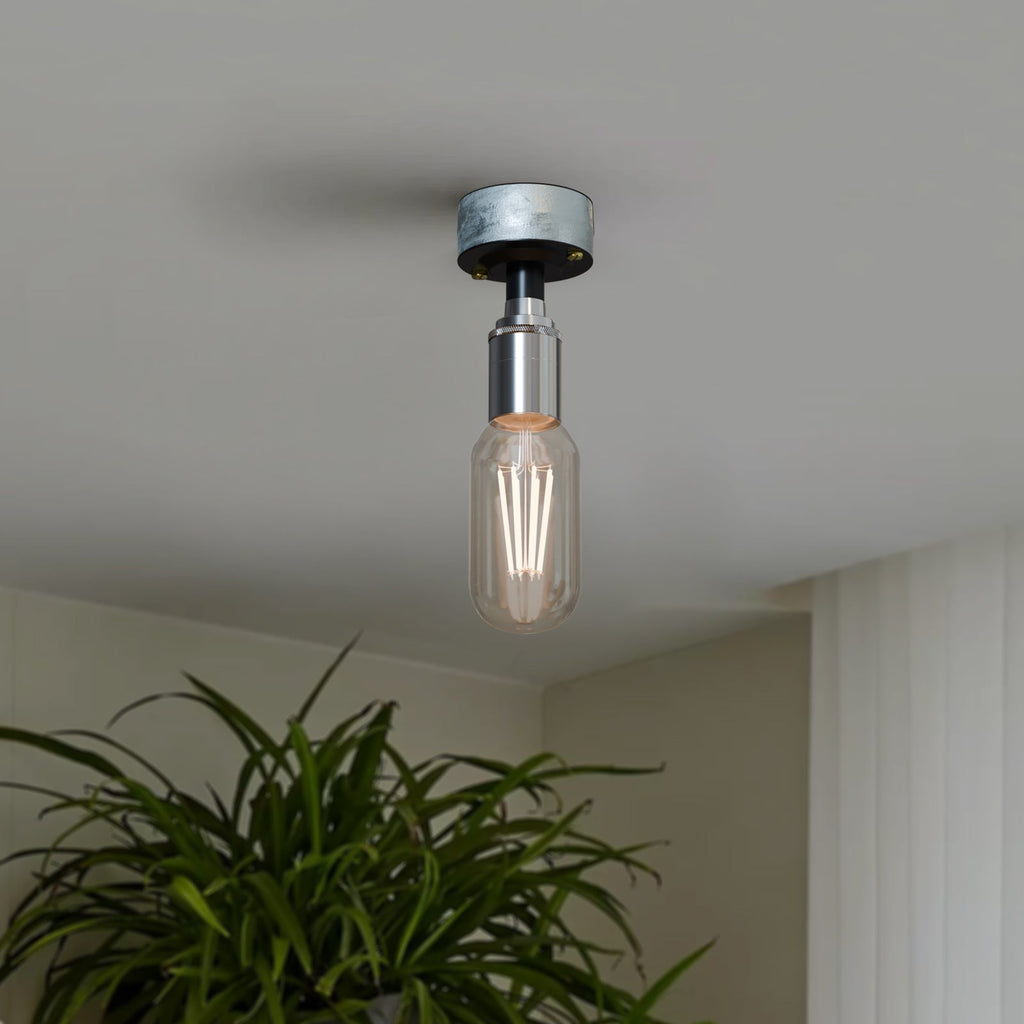 E27 M20 Conduit Entry Lamp Holder Threaded Light Socket for Pipe Lighting