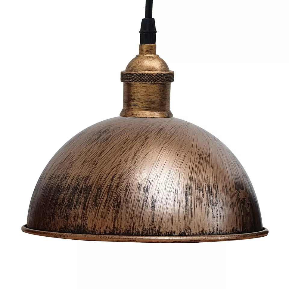 Industrial Metal Pendant Light Fixture, Adjustable Height, E27 Bulb Compatible