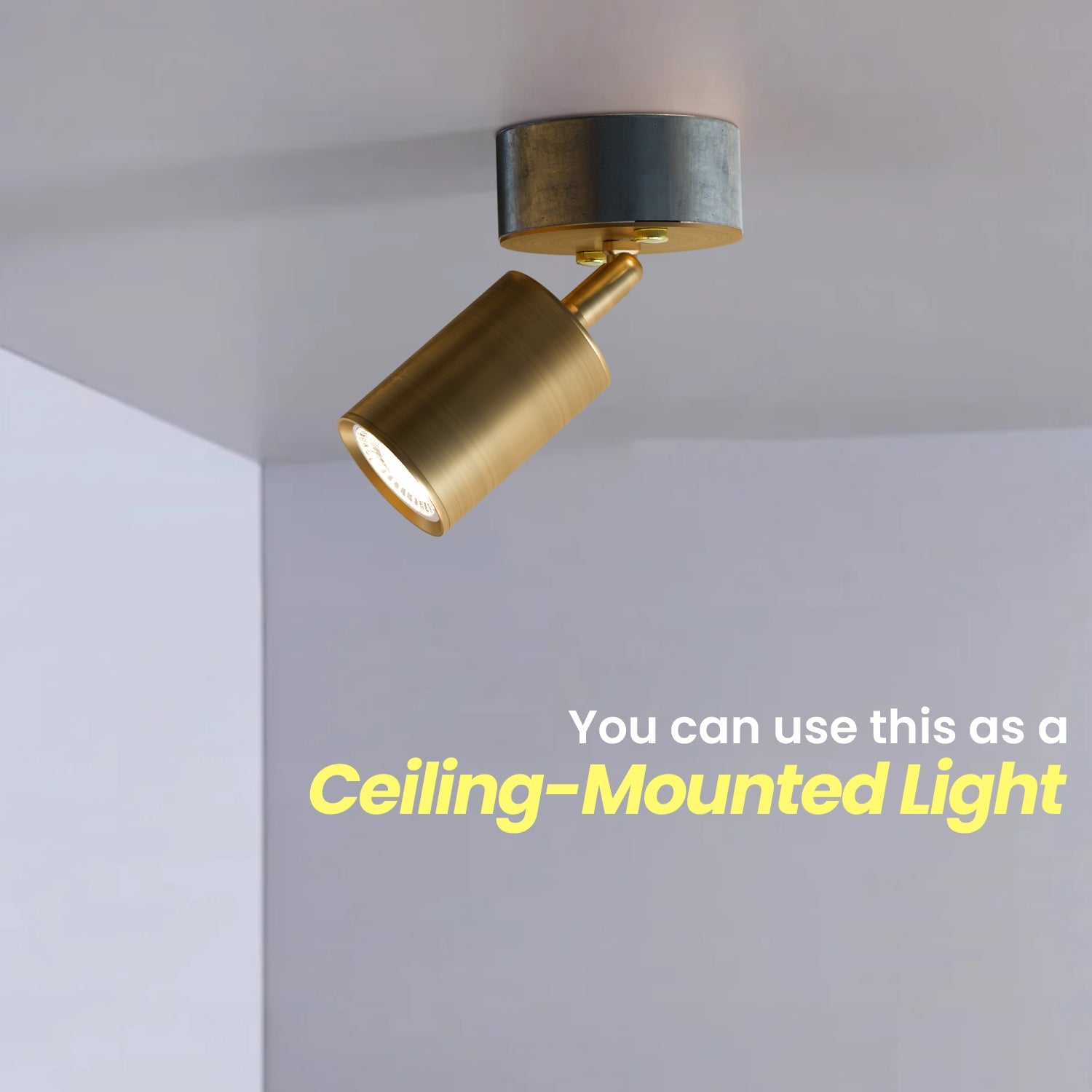 Adjustable Metal GU10 Wall Spotlight for 20mm Conduit System Industrial Lighting