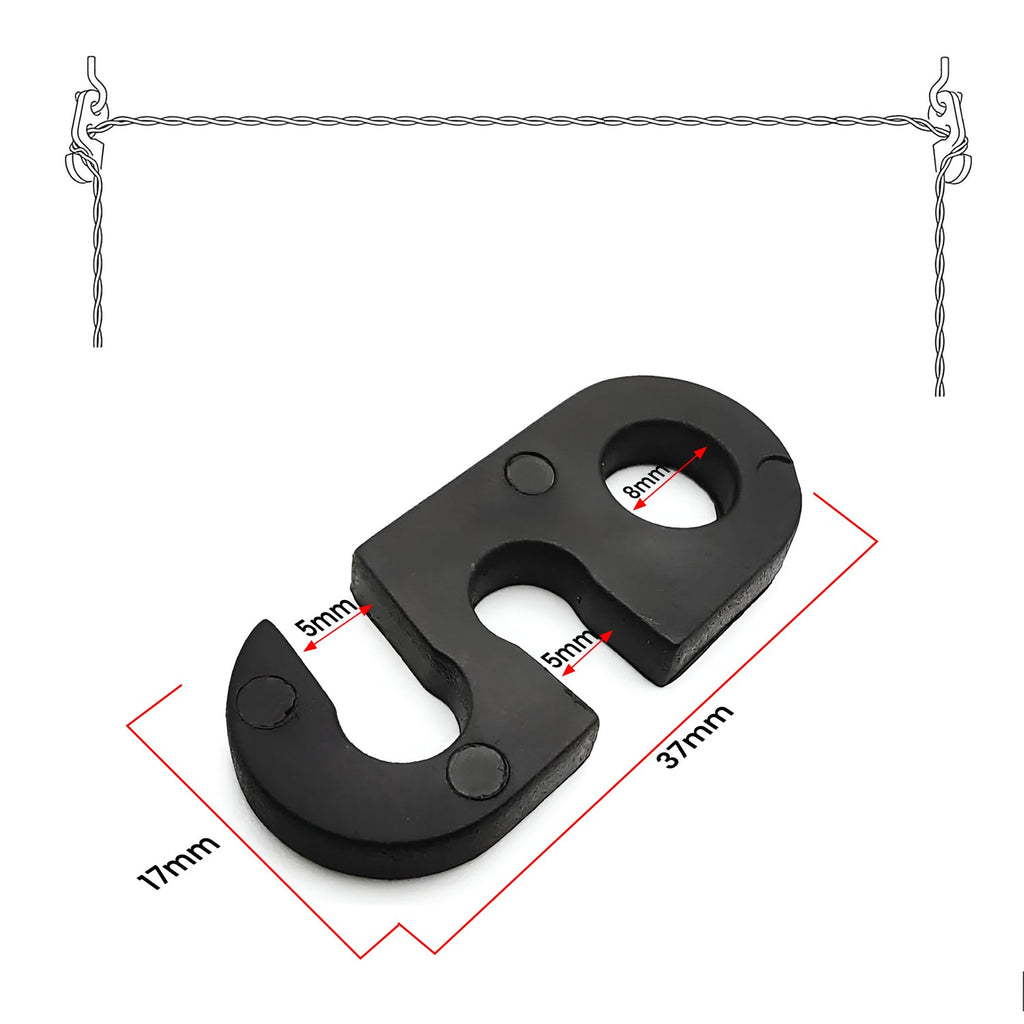 Pendant Light Cord S shape Hook Plastic 2 Holes - 6057