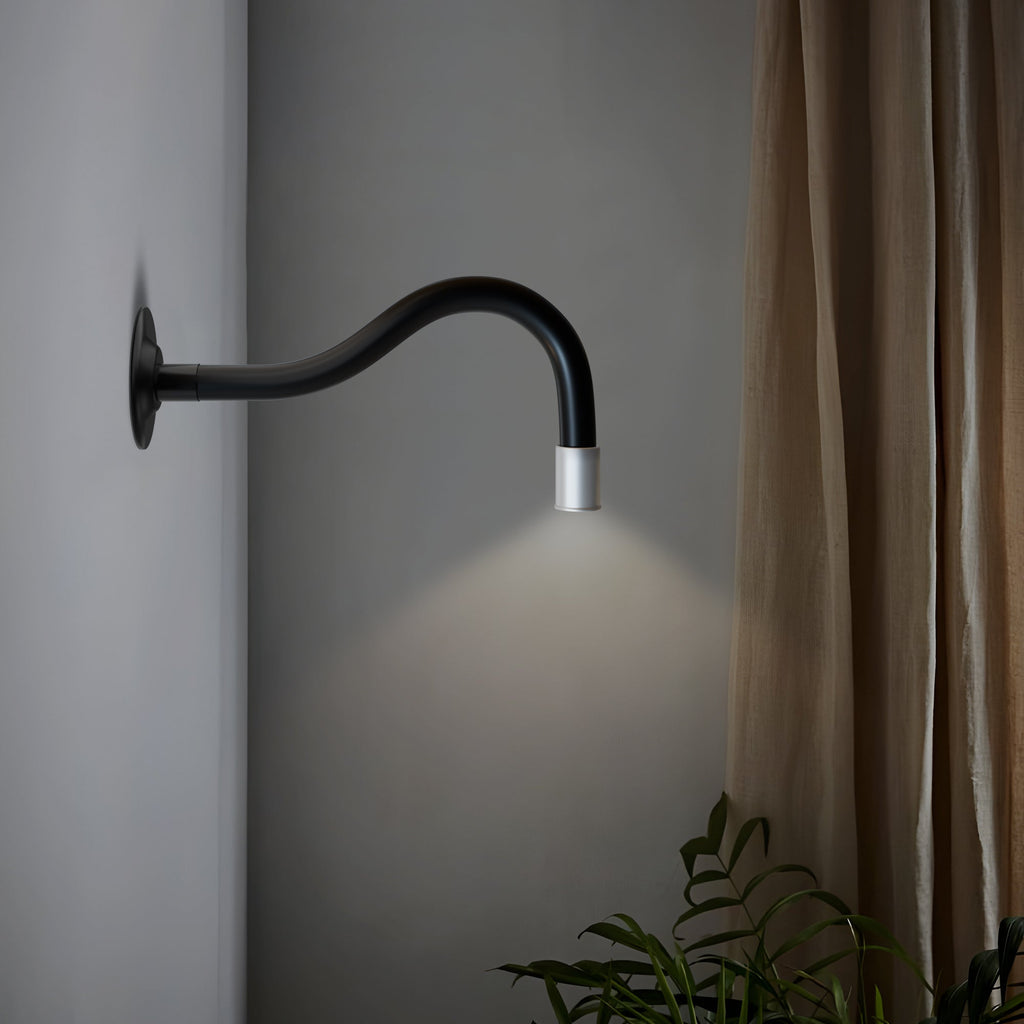 Adjustable Flexible LED Gooseneck Wall Mount Sconce for Bedside Reading