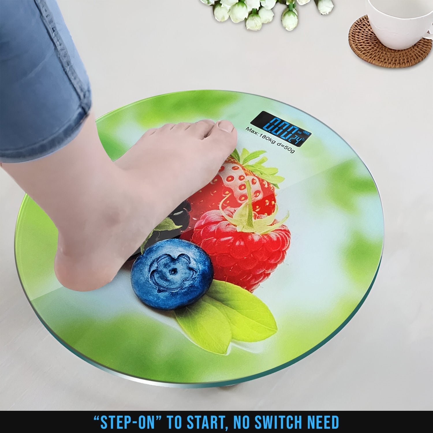 Accurate Digital Bathroom Scale for Weight Loss - Stylish Body Weighing Machine