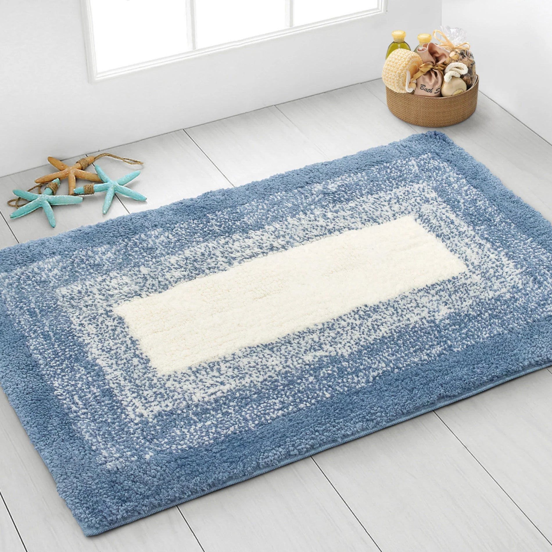 Soft Non-Slip 2-Piece Microfiber Bath and Pedestal Mat Set