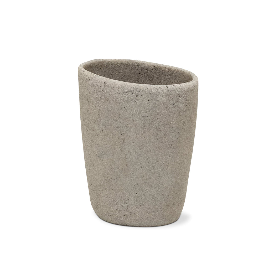 Elegant 3-Piece Stone Effect Resin Bathroom Accessory Set - Modern & Durable