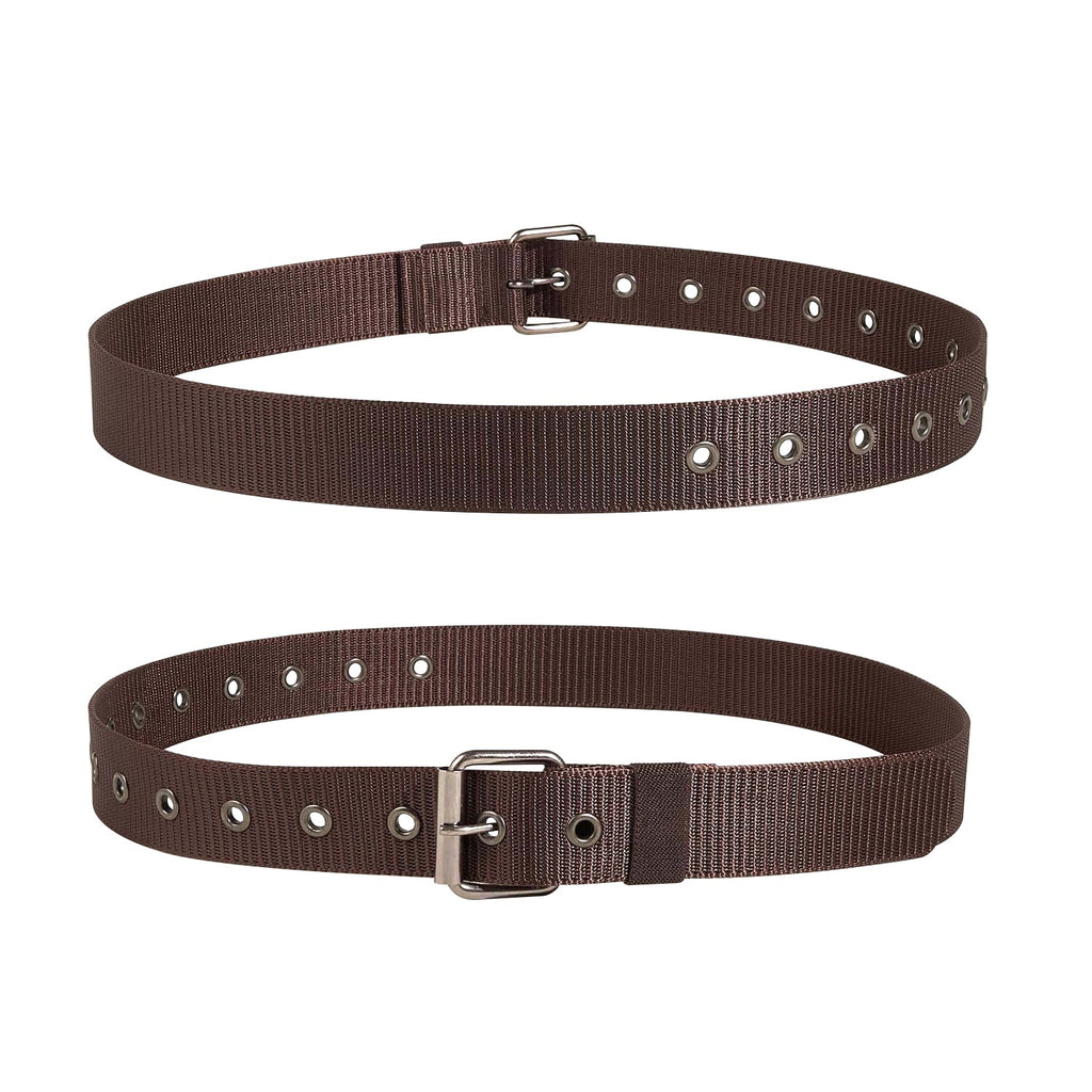 Men's Adjustable Nylon Pin Buckle Belts - Skinny Waistband Design 2-Pack