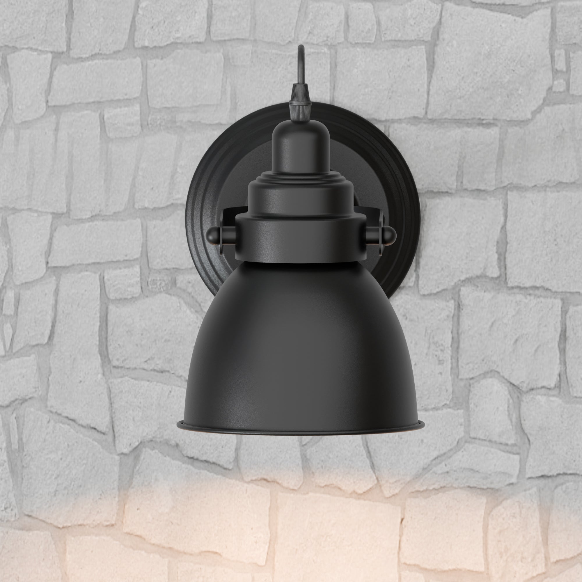 Industrial Bell Shade Dimmable Wall Sconce Light, Metal Retro Downwards Contemporary Fixture
