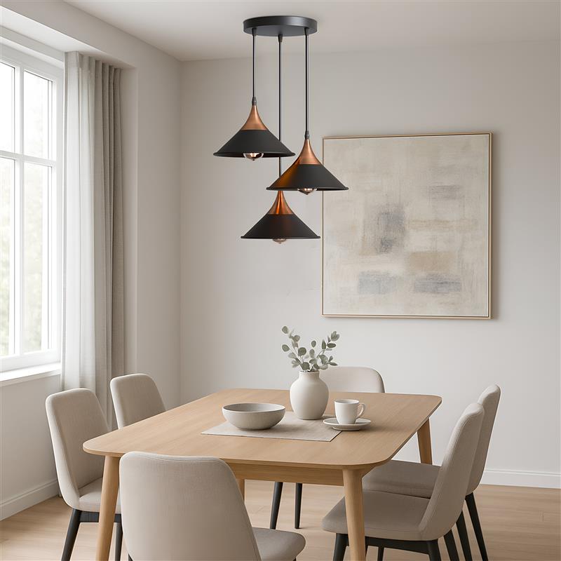 Modern 3 Way Pendant Ceiling Light Adjustable Cluster Lamp Shade ~6213