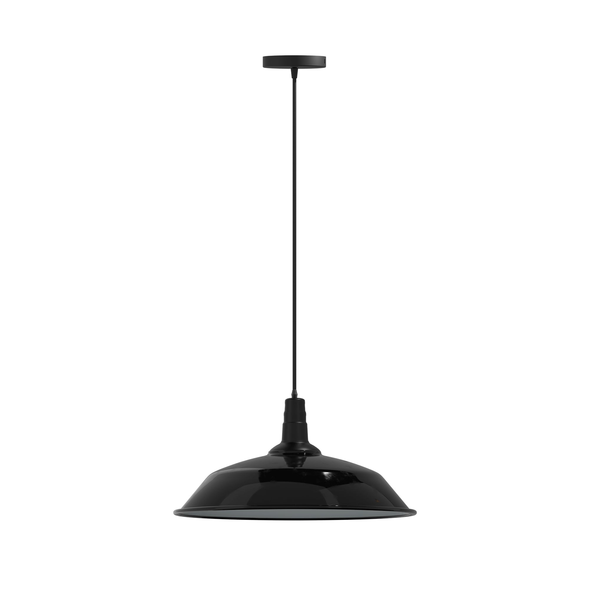 Modern Metal Barn Shade Kitchen Island Pendant Light, Adjustable Height Ceiling Lamp
