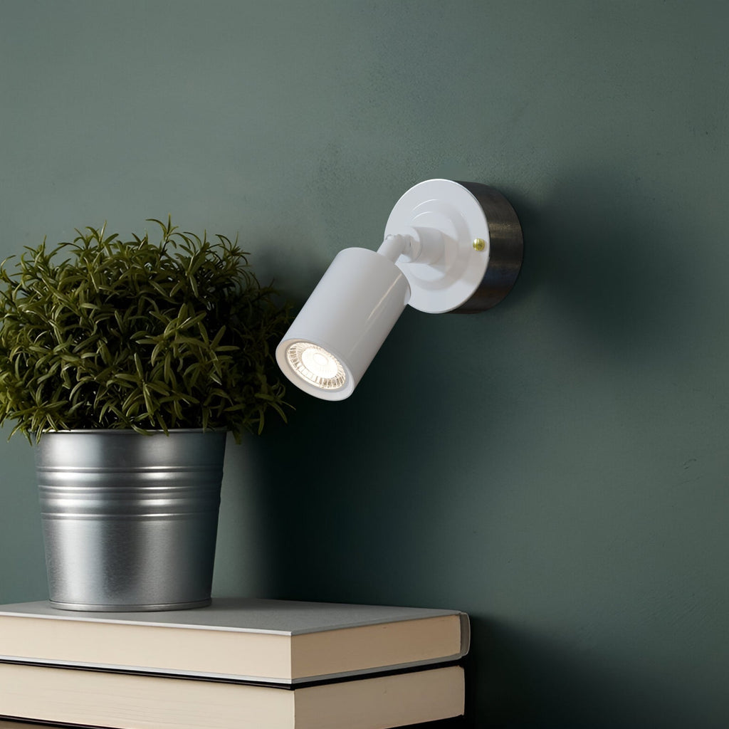 Adjustable Metal GU10 Wall Spotlight for 20mm Conduit System Industrial Lighting