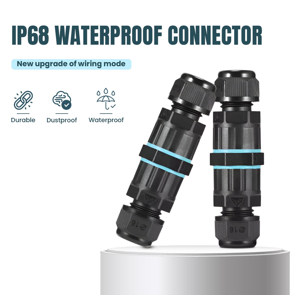 IP68 Waterproof 3-Way Outdoor Electrical Cable Connector Junction Box