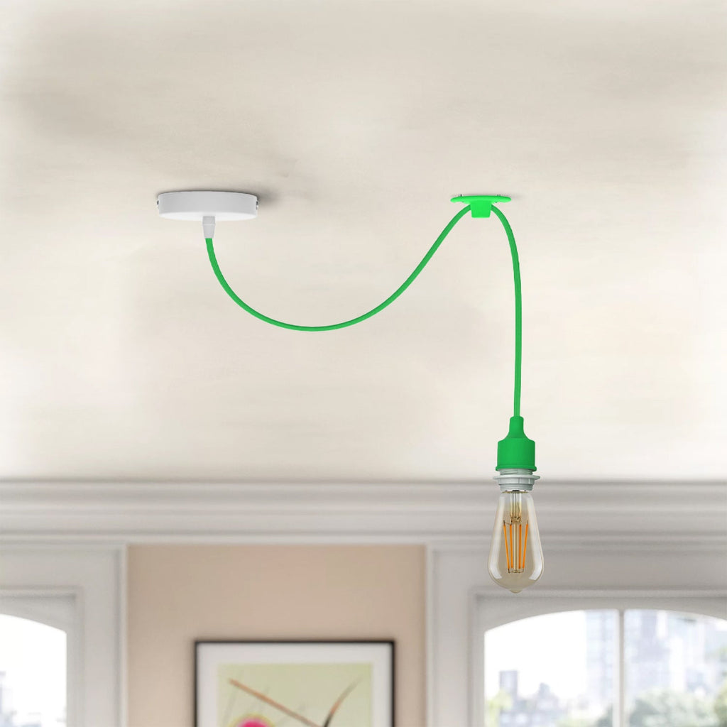 Adjustable Modern Industrial Single Head Ceiling Pendant Lamp Swag Light Kit