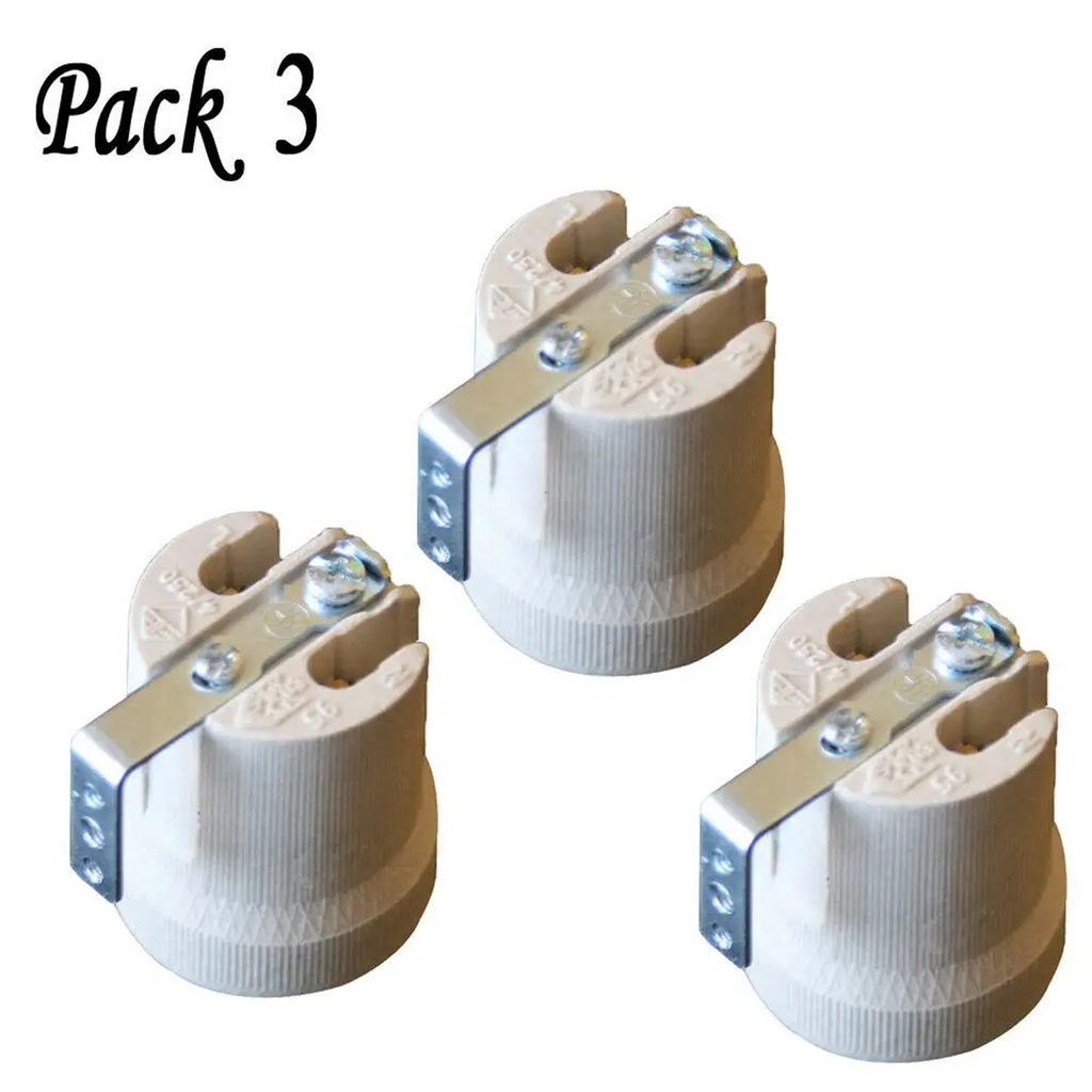 Durable White Ceramic E27 Edison Screw Bulb Holder Max 60W for Heat Lamps