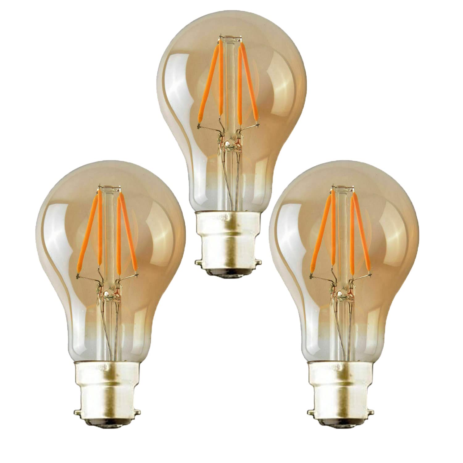 Vintage Edison B22 A60 LED Filament Bulb Warm White Energy Saving