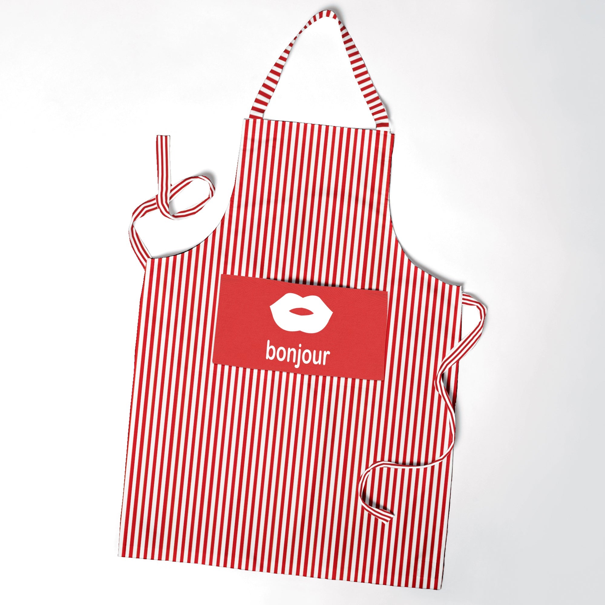 Durable Cotton Bib Apron with Pocket, Adjustable for Professional Kitchen Cooking