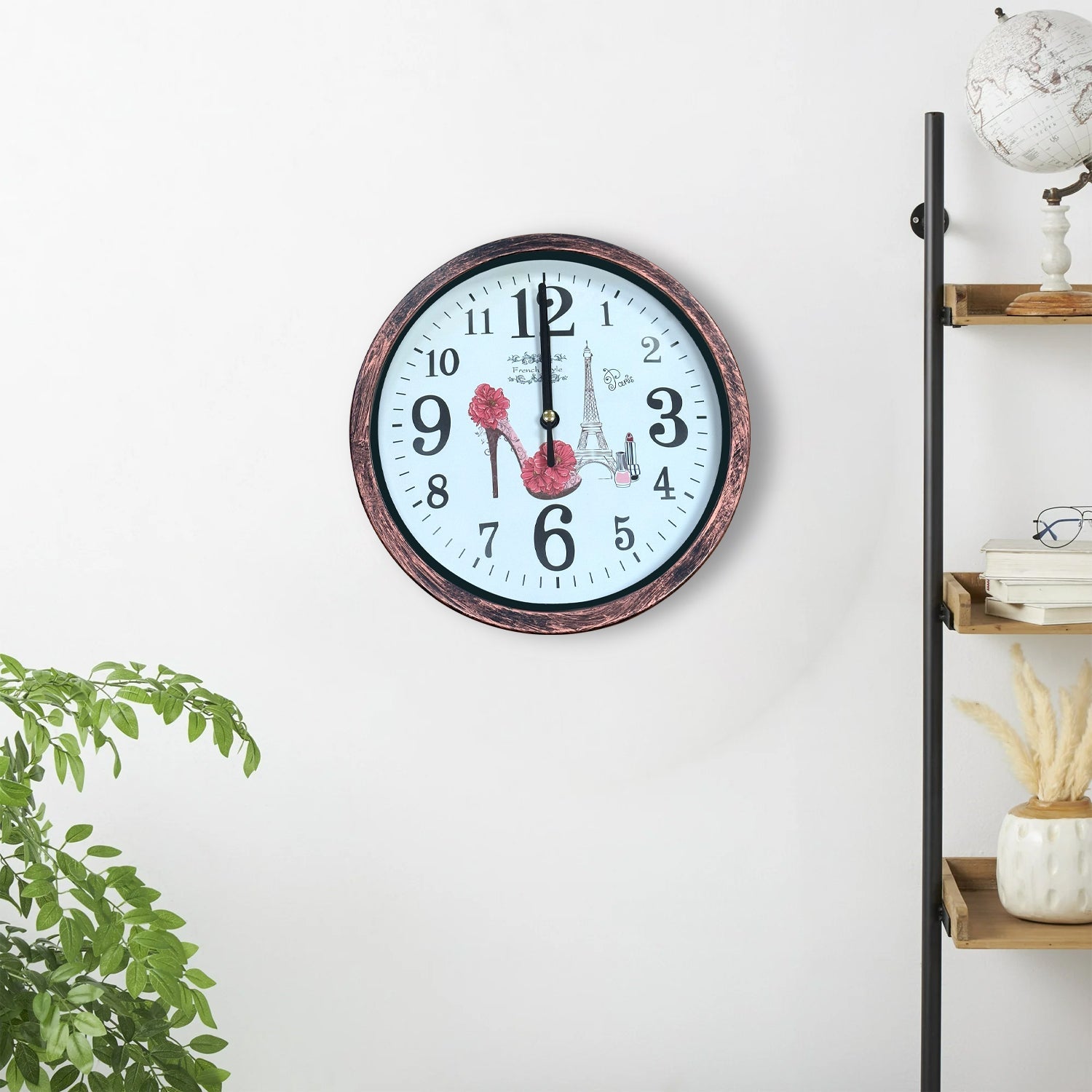 Shabby Chic Patchwork Vintage Home Decor Wall Clock - Rustic Wooden Design