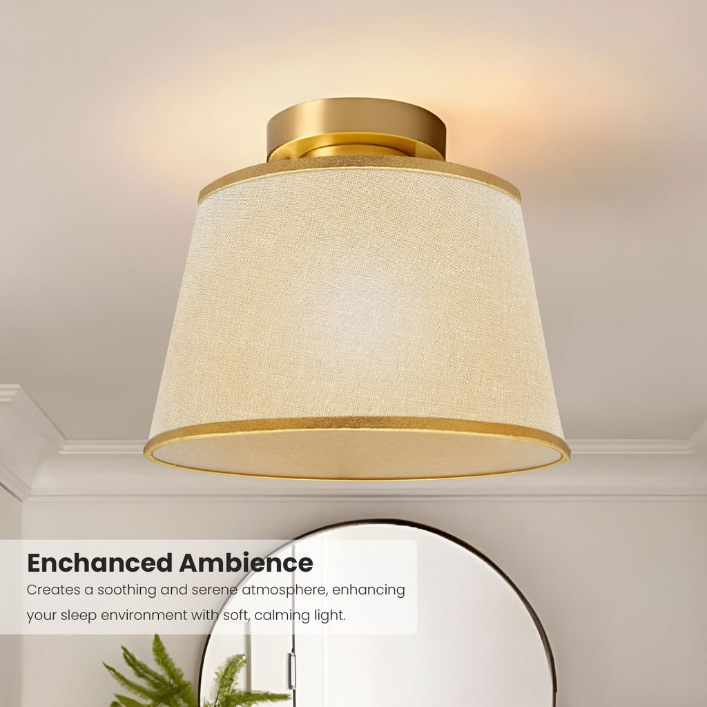Modern Linen Coolie Ceiling Lampshade for Bedroom & Office - Stylish Lighting