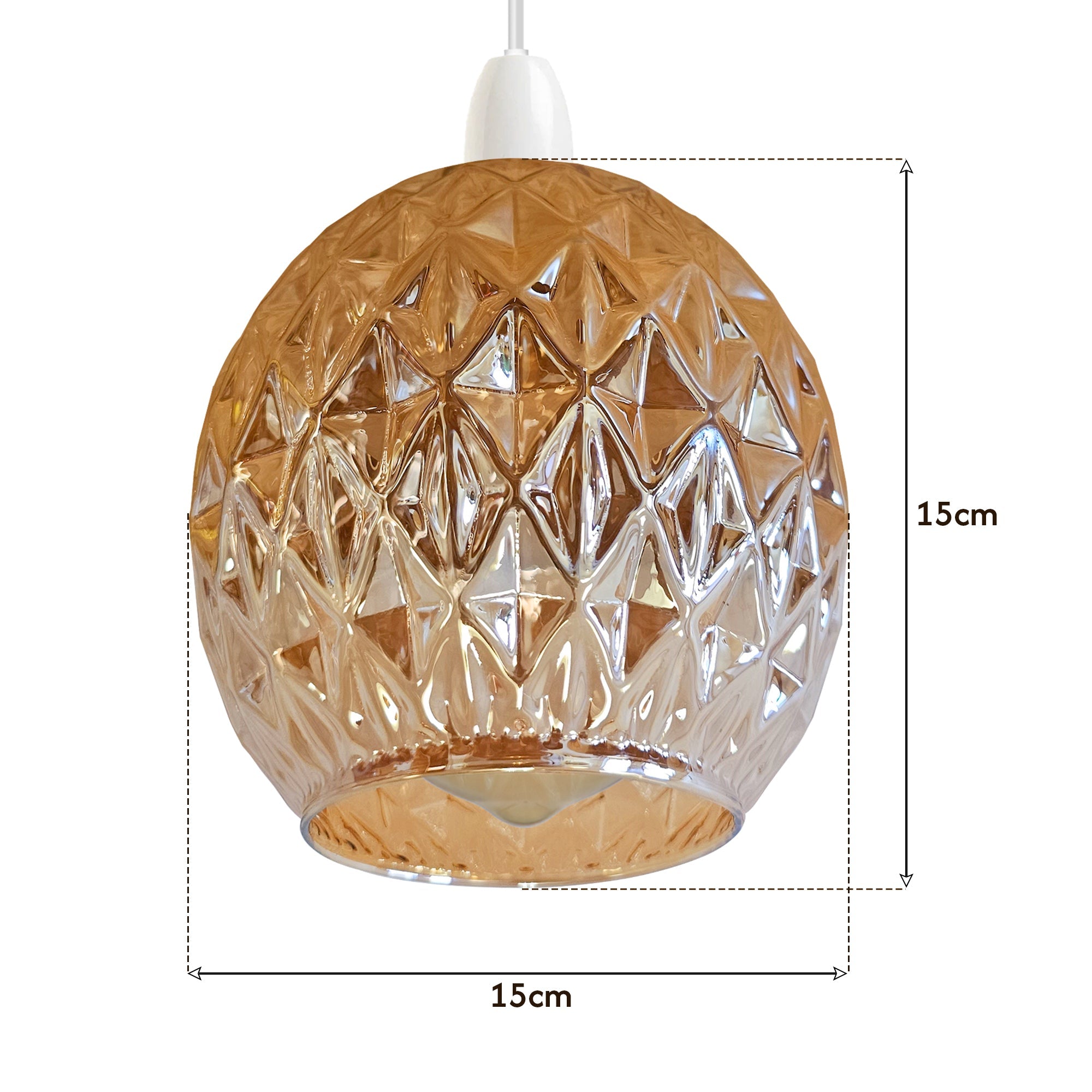 Floral Glass Easy Fit Pendant Light Shade Modern Chrome Finish Design