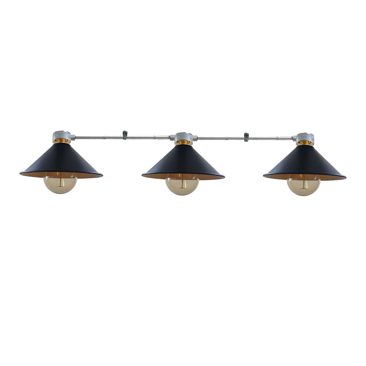 Industrial Retro Pipe Ceiling Light Fixture, Vintage B22 Bayonet Socket