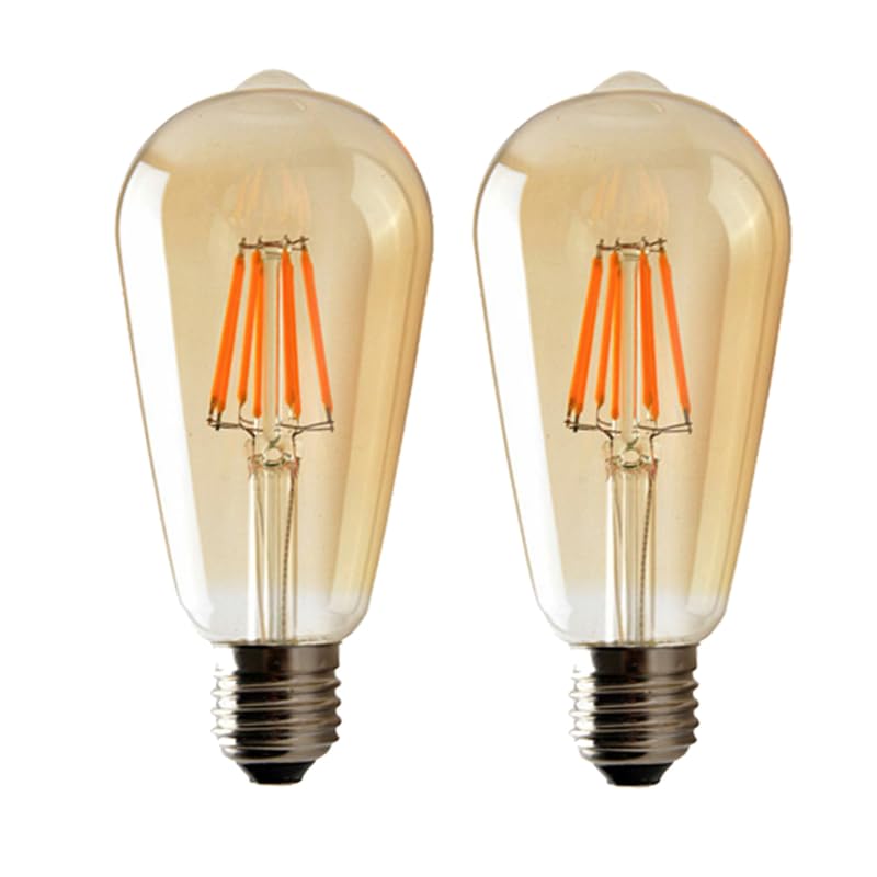 Vintage Dimmable LED Edison Bulb, ST64 E27, Warm Amber Glow Light