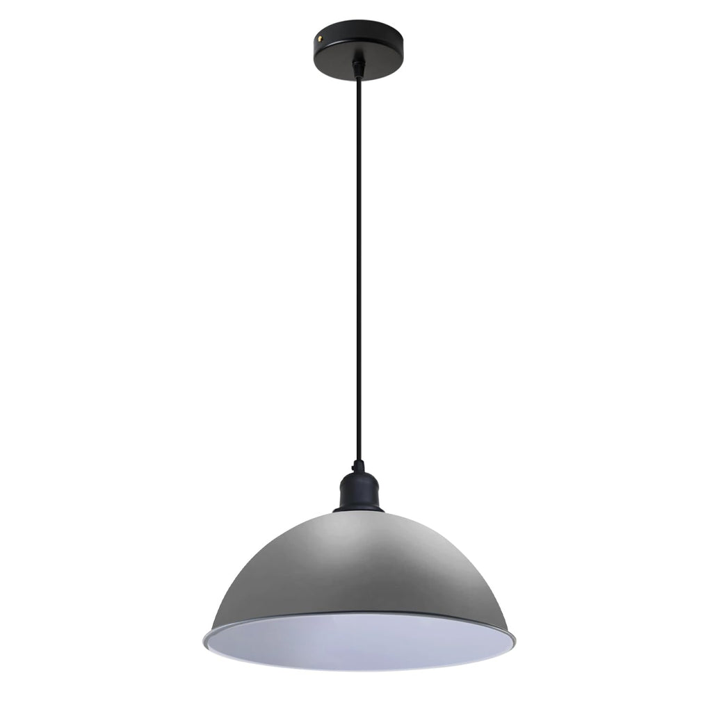 Vintage Industrial Metal Pendant Light Fixture with E27 Holder, Adjustable Cable