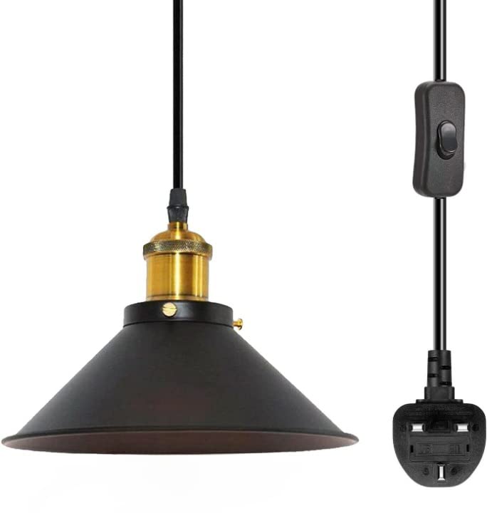 4m Plug in Pendant Lighting Metal ~6217
