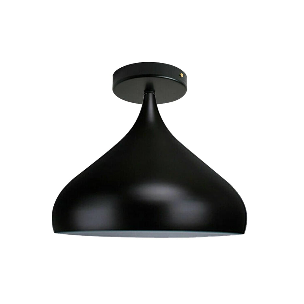 Modern Industrial Metal Flush Mount Ceiling Light Fixture, E27 Bulb Compatible, Dimmable