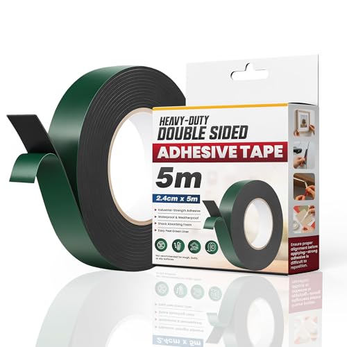 LEDSone Black 2.4cm x 5m Heavy Duty Waterproof Double Sided Tape ~6257