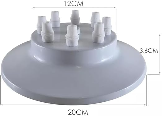 5 Outlet White Ceiling Rose - Vintage Metal Light Fitting for Pendant Lights ~6140