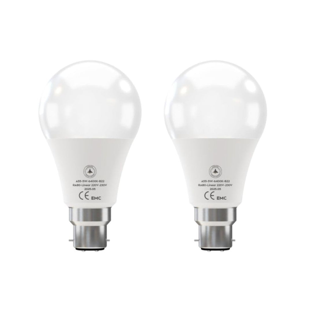 5W B22 Bayonet GLS LED Light Bulb Cool White Energy Efficient Globe