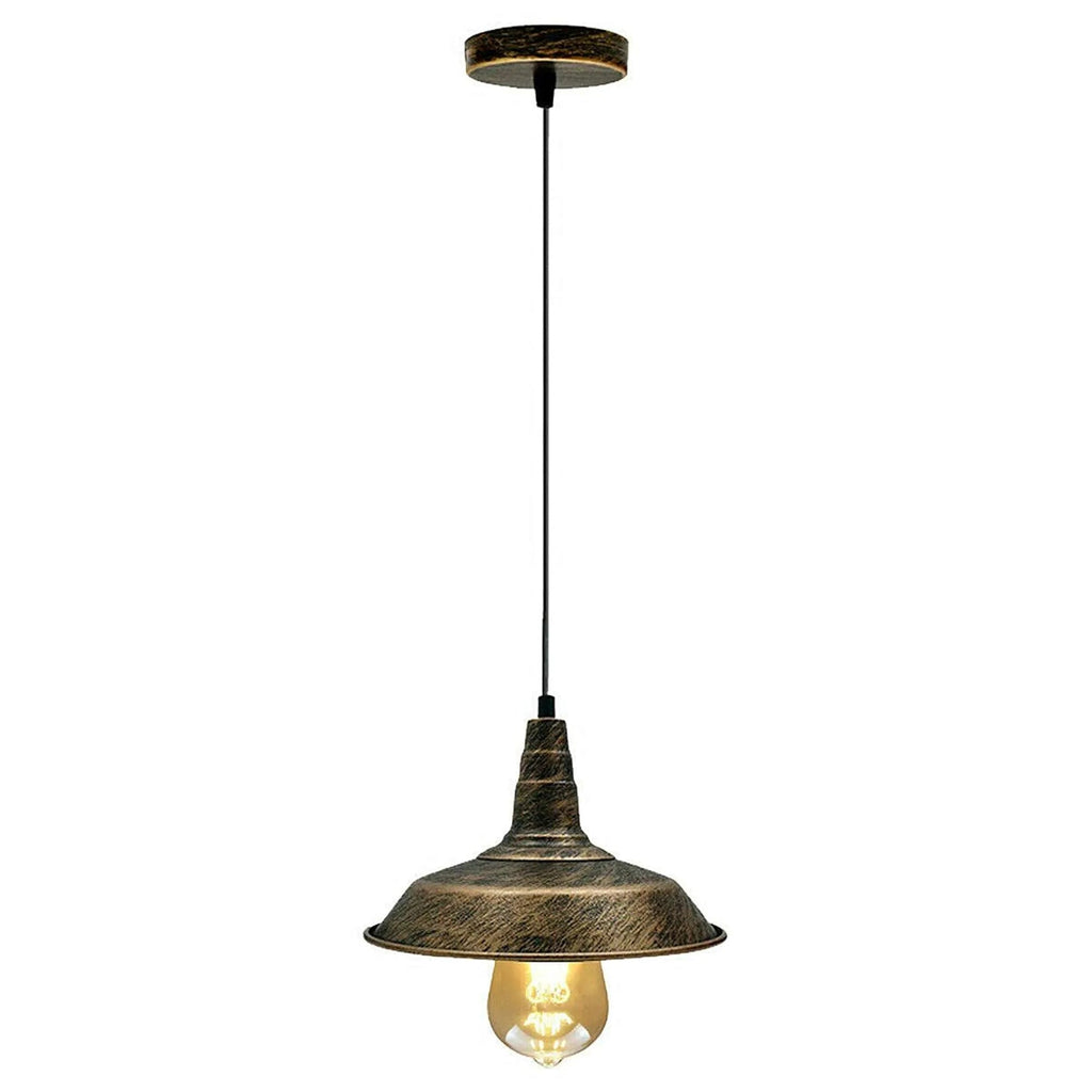Industrial Vintage Metal Shade Hanging Ceiling Pendant Light Fixture E27 Base