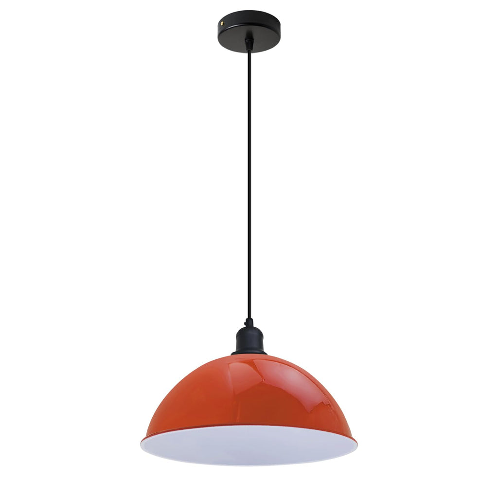 Vintage Industrial Metal Pendant Light Fixture with E27 Holder, Adjustable Cable