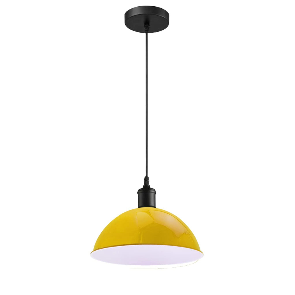 Vintage Industrial Metal Pendant Light Fixture with E27 Holder, Adjustable Cable