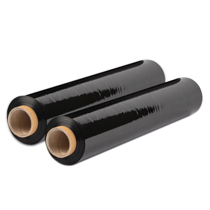 Heavy-Duty Black Pallet Wrap Roll: Secure Shipping, Packaging, Waterproof Storage