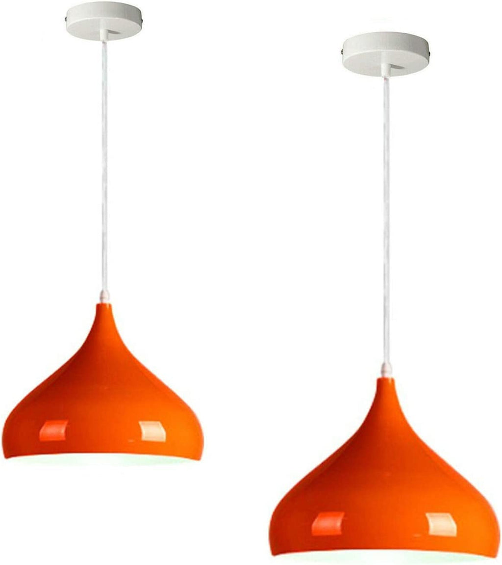 Industrial Vintage Metal Dome Pendant Light Fixture, Dimmable E27 Base Ceiling Lamp