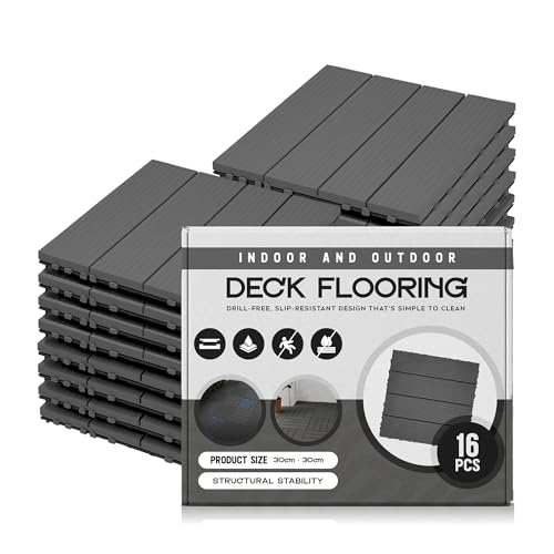 Versatile Interlocking Plastic Deck Tiles for Patios, Balconies & Gardens