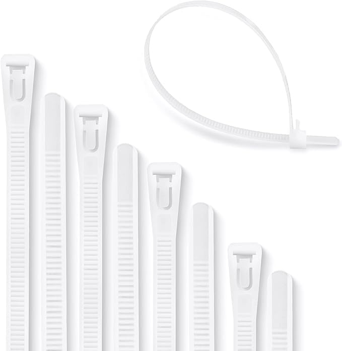 Heavy Duty Reusable Nylon Cable Ties 6-inch x 0.14-inch, 100 Pack