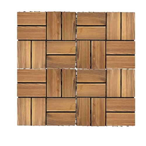 Outdoor Wooden Look Composite Decking Tiles 30cm ~6355