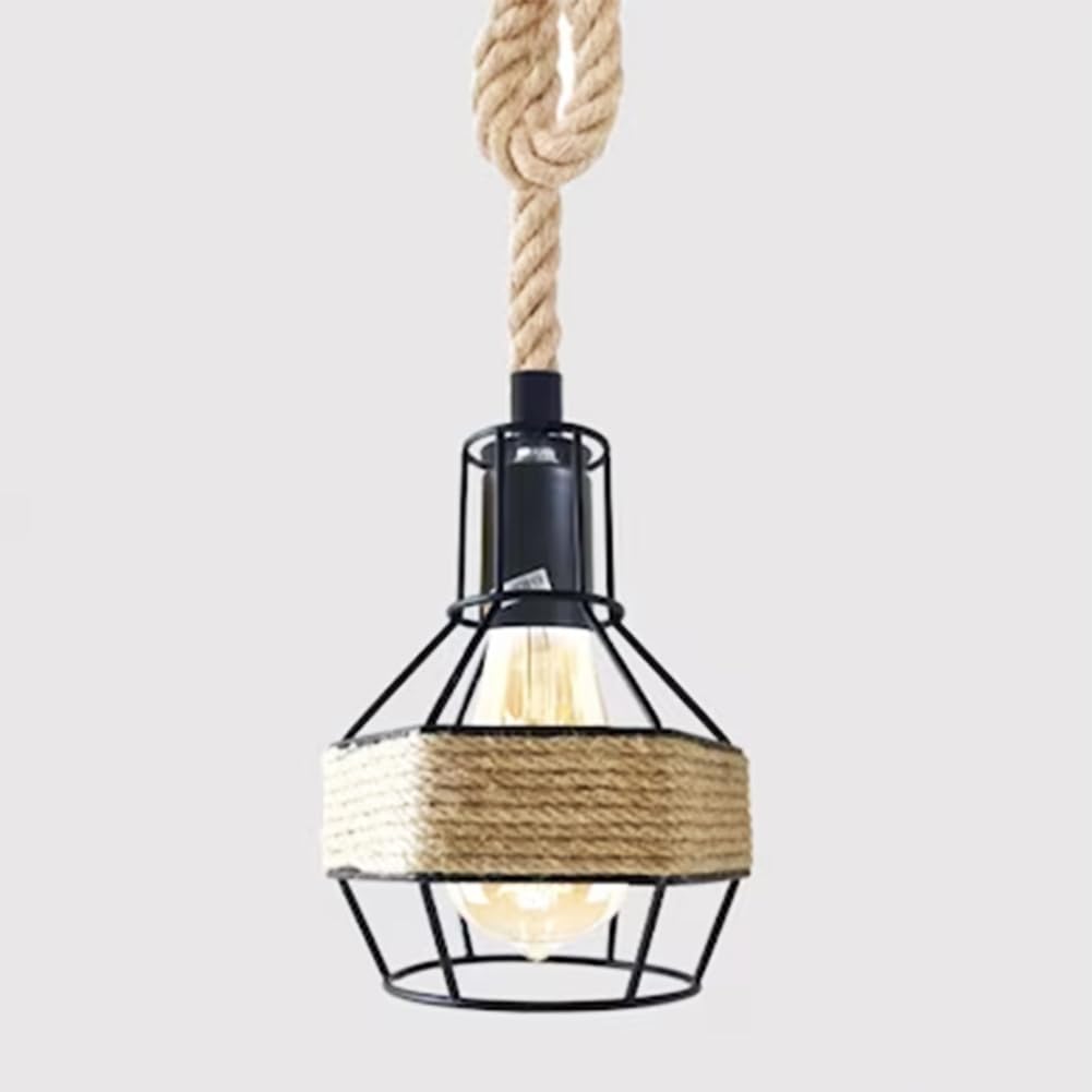 Ceiling Pendant Light Metal Hemp Rope Style ~6203