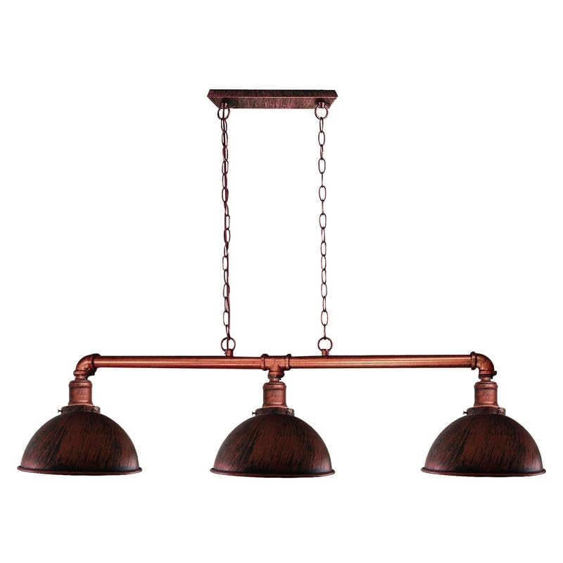 Industrial Steampunk Pipe Ceiling Pendant Light Fixture with 3 E27 Sockets