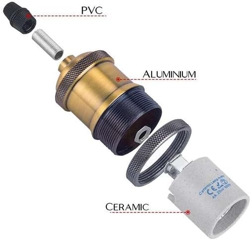 Industrial Metal E27 Lamp holder Ceiling pendant light Fixture ~6038