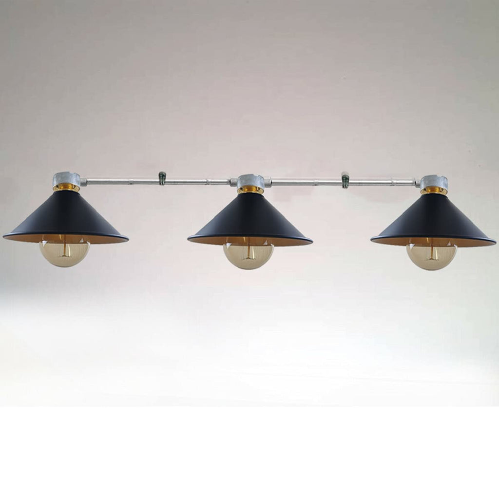 Industrial Retro Pipe Ceiling Light Fixture, Vintage B22 Bayonet Socket