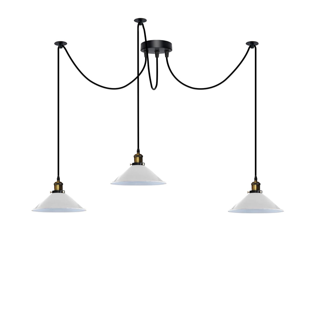 Industrial 6-Light Spider Pendant Ceiling Lamp E27 Metal Fixture Adjustable Cables